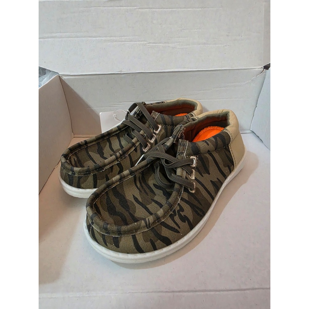 US Sports Youth Boys Camo Slip On Loafer Shoes Size 13 Kids NWT Tiger Stripe
